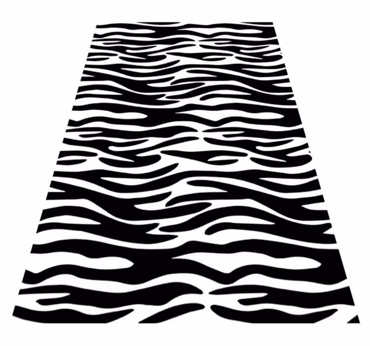 Alfombra vinilo baño estampado cebra ducha - TenVinilo
