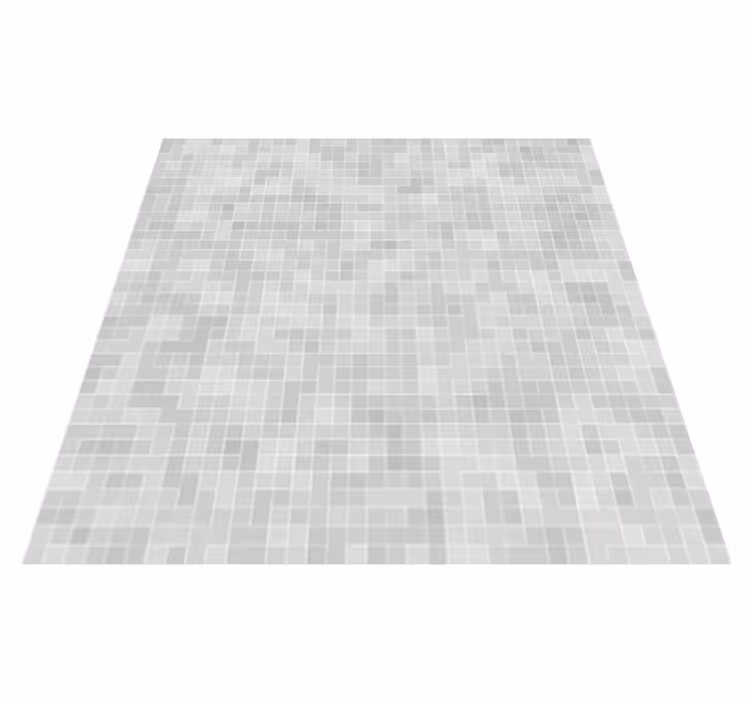 Alfombra vinilo baño mosaico de baldosas gris blanco - TenVinilo