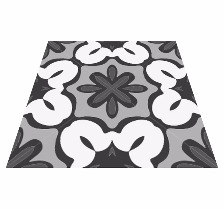 Alfombra vinilo baño estilo gracia gris hidráulico - TenVinilo