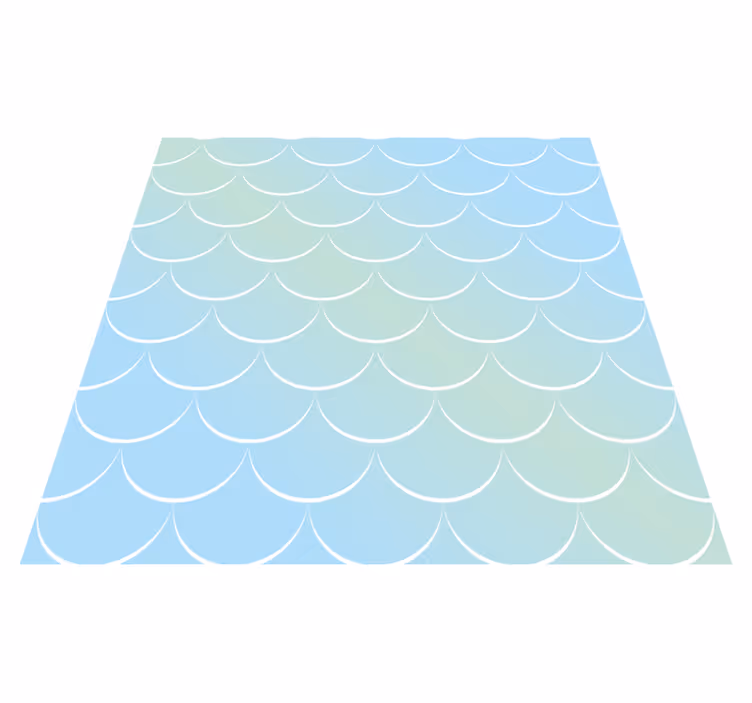 Alfombra vinilo baño patrón escamas pasteles - TenVinilo