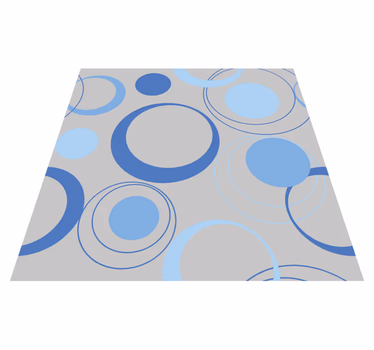 Alfombra vinilo baño burbujas azules minimalistas - TenVinilo
