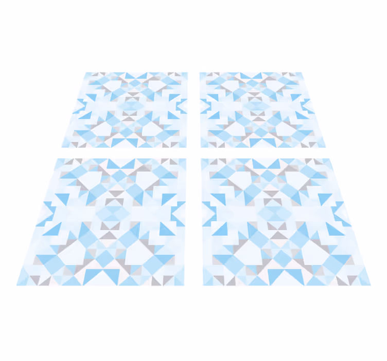 Alfombra vinilo baño pegatina azulejos gris vintage - TenVinilo
