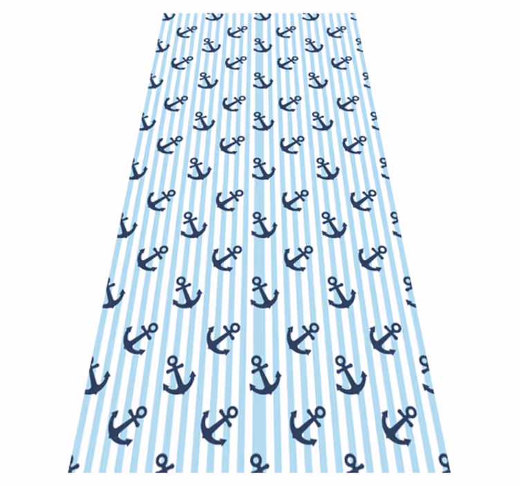 Alfombra vinilo baño rayas verticales azul marino - TenVinilo