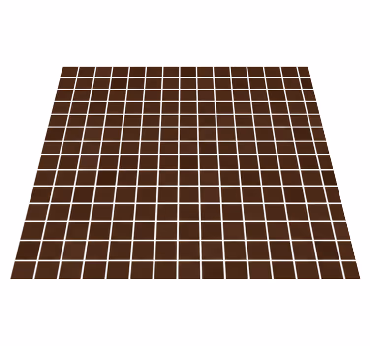 Alfombra vinilo baño mosaicos marrón chocolate - TenVinilo