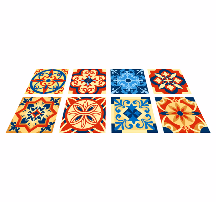 Alfombra vinílica cocina eraldo azulejos  tiles - TenVinilo