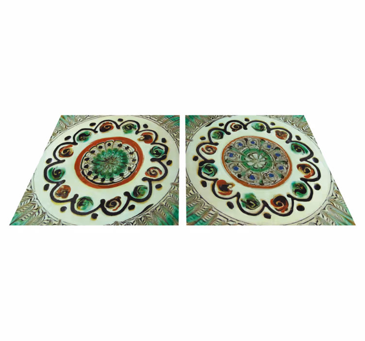 Alfombra vinílica cocina azulejos horezu - TenVinilo