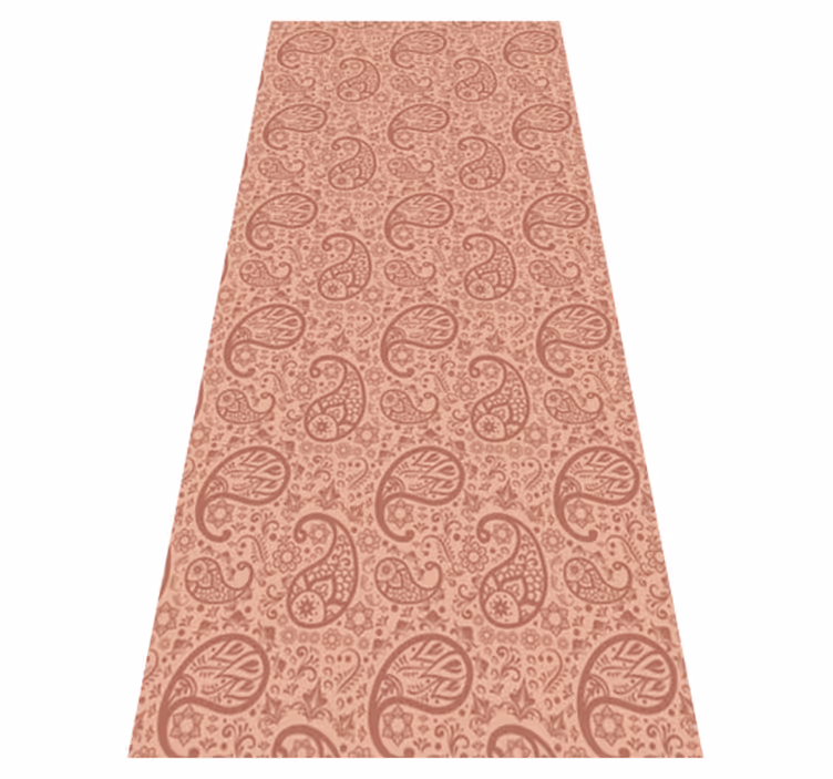 Alfombra vinílica cocina patrón paisley fridge - TenVinilo