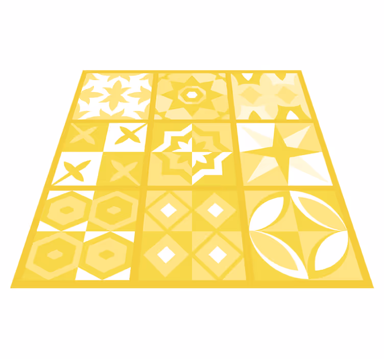 Alfombra vinílica cocina pantone iluminante - TenVinilo