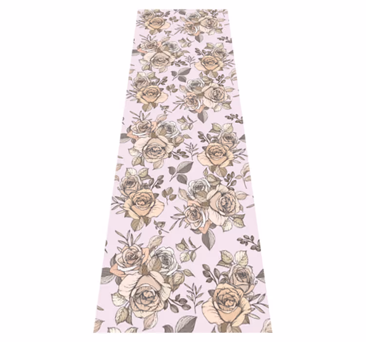 Alfombra vinílica dormitorio fondo shabby chic rosa - TenVinilo