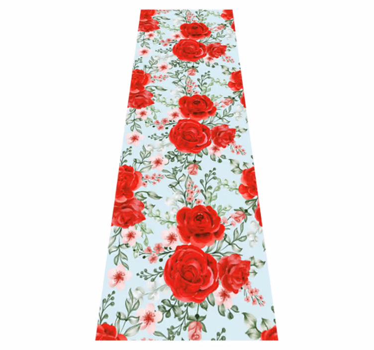 Alfombra vinílica dormitorio estilo flores abuelitas - TenVinilo