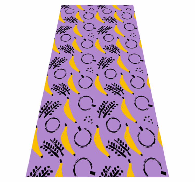 Alfombra vinílica dormitorio diseño plátano púrpura africano - TenVinilo