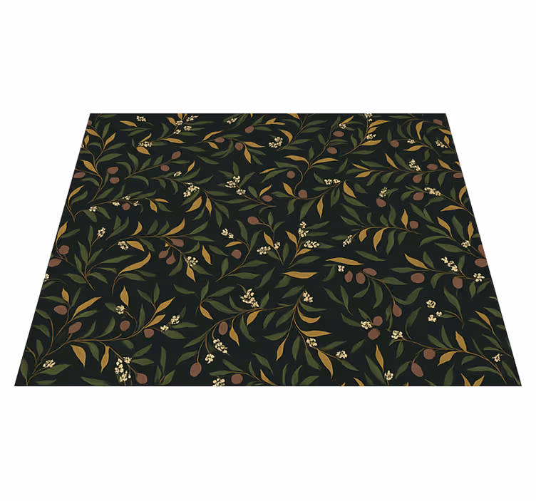 Alfombra vinílica dormitorio diseño floral repetitivo - TenVinilo