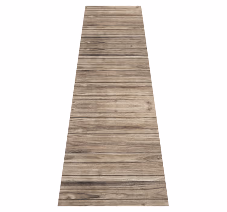 Alfombra vinílica oficina tablones de madera gris rústica - TenVinilo