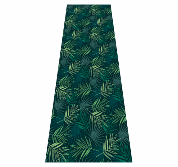 Alfombra vinílica oficina diseño tropical mezclado - TenVinilo