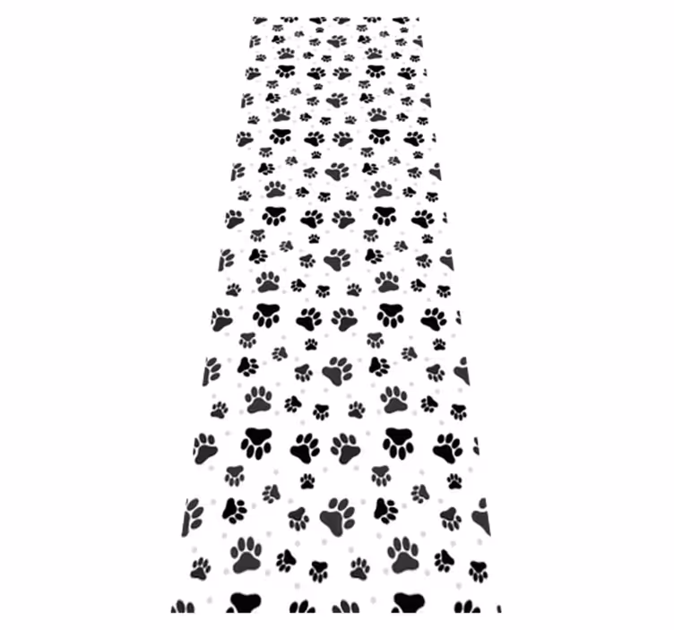 Alfombra vinílica dormitorio con estampado de patas de animal - TenVinilo