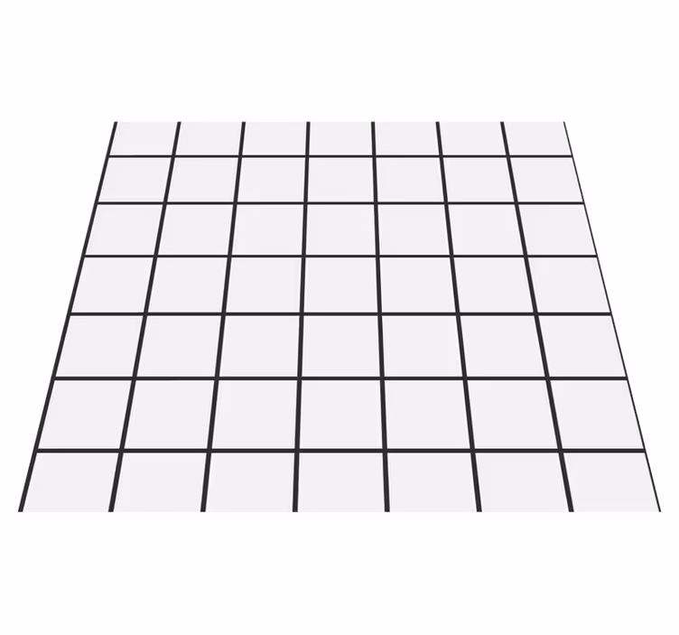 Alfombra vinílica dormitorio tablero a cuadros desiguales - TenVinilo