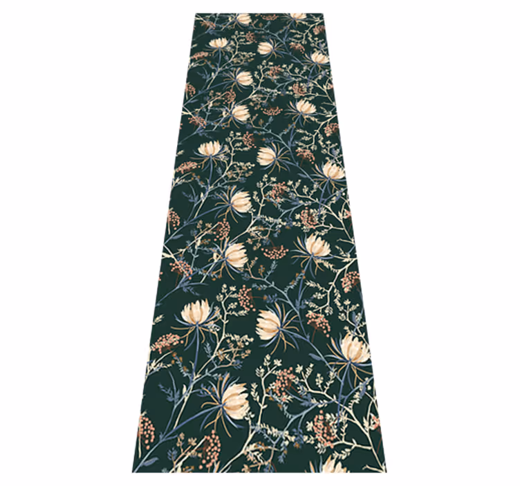 Alfombra vinílica dormitorio estilo restaurar esmeralda - TenVinilo