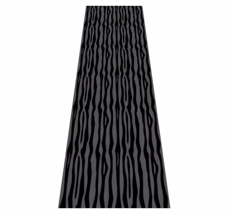 Alfombra vinílica dormitorio rayas onduladas gris y negro - TenVinilo