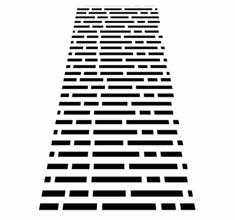 Alfombra vinílica dormitorio rectángulos blanco y negro - TenVinilo