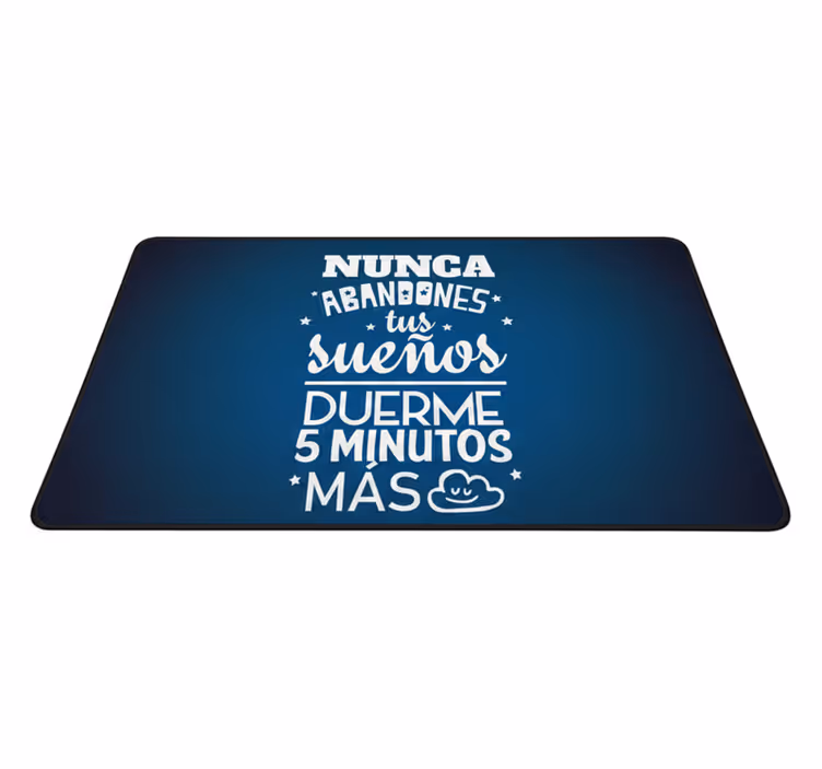 Alfombra vinílica dormitorio divertido para dormir más - TenVinilo