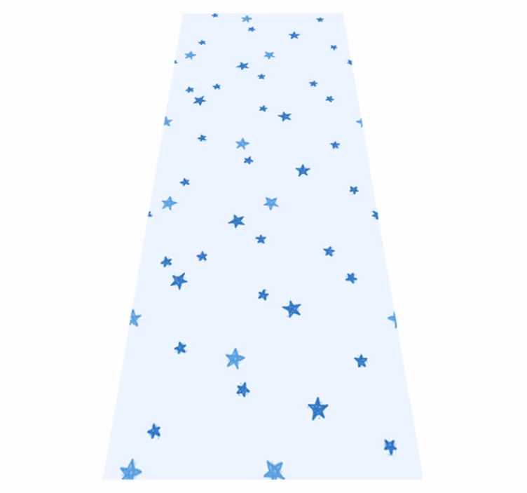 Alfombra vinílica nórdica estrellas azules pastel - TenVinilo