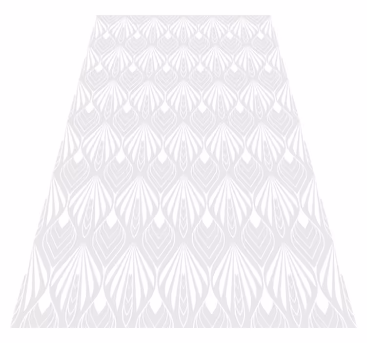 Alfombra vinílica nórdica patrón hojas gris y blanco - TenVinilo