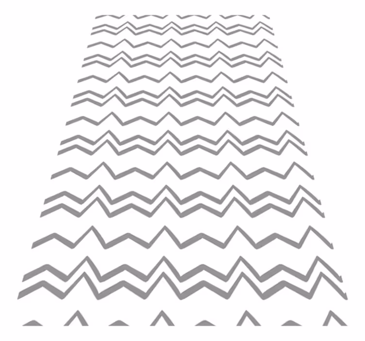 Alfombra vinílica nórdica patrón líneas zig zag gris irregulares - TenVinilo