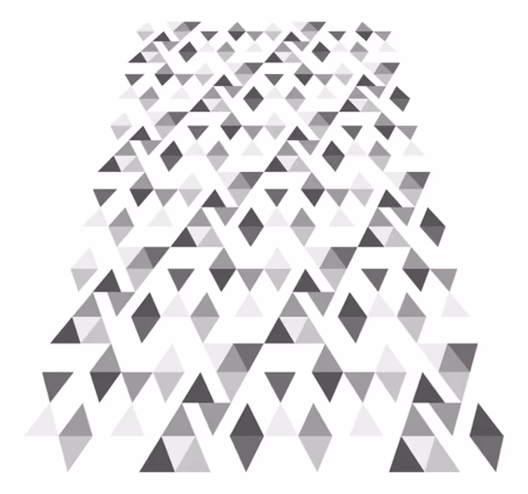 Alfombra vinílica nórdica triángulos gris claro y blanco - TenVinilo
