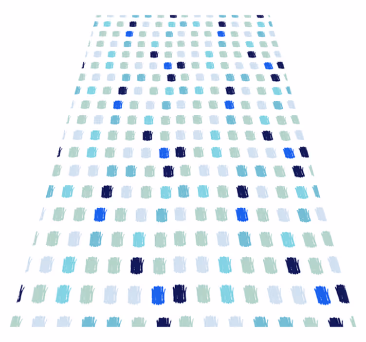 Alfombra vinílica nórdica pinceladas en azul - TenVinilo