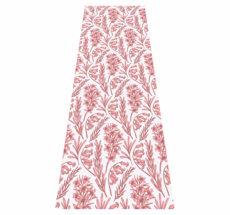 Alfombra vinílica naturaleza flores de loto rosa - TenVinilo
