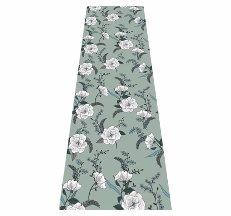 Alfombra vinílica naturaleza árbol magnolia blanca - TenVinilo