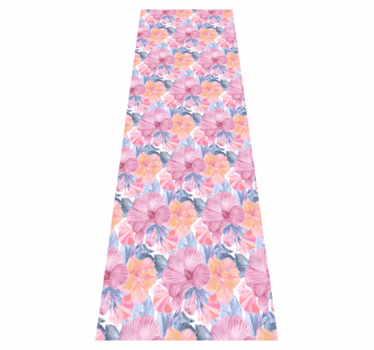 Alfombra vinílica naturaleza acuarela malva - TenVinilo