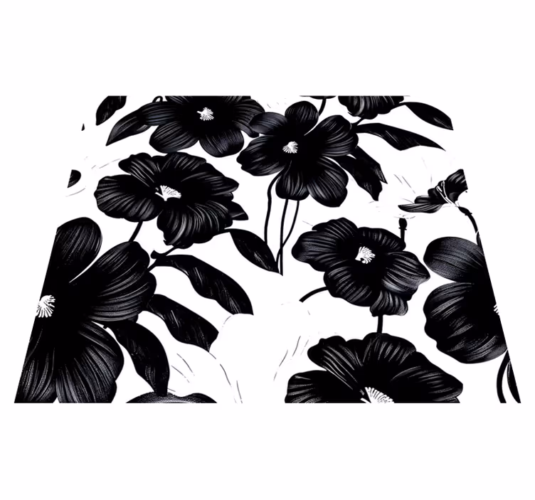 Alfombra vinílica naturaleza amapola negra - TenVinilo