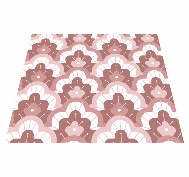 Alfombra vinílica vintage papel pintado rosa - TenVinilo