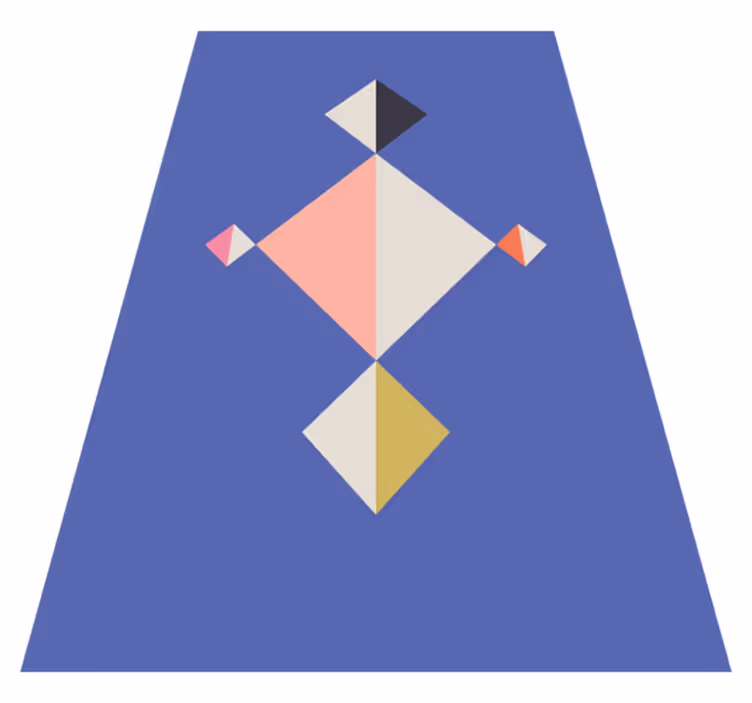 Alfombra vinílica moderna diseño geométrico - TenVinilo