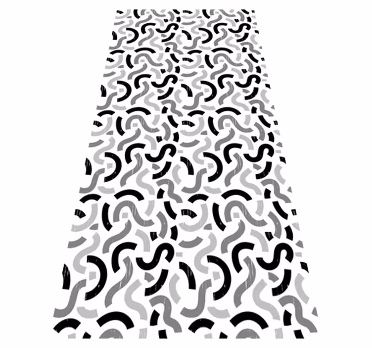 Alfombra vinílica textura patrones en blanco y negro - TenVinilo