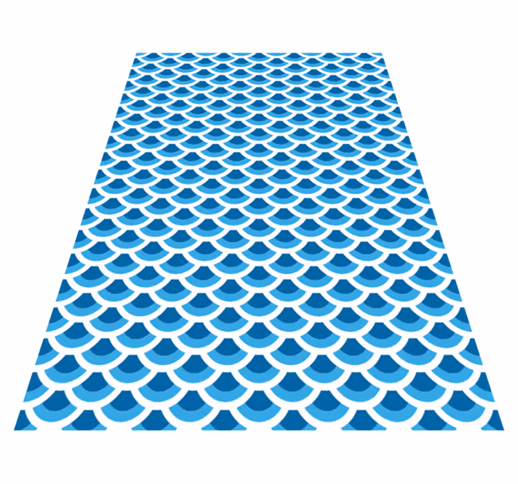 Alfombra vinílica textura escamas azules - TenVinilo