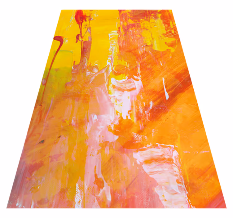 Alfombra vinílica textura diseño abstracto naranja - TenVinilo