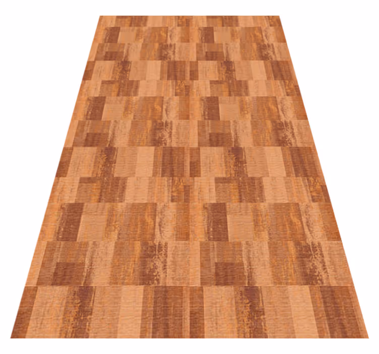Alfombra vinílica textura patrón cuadrados terracota - TenVinilo