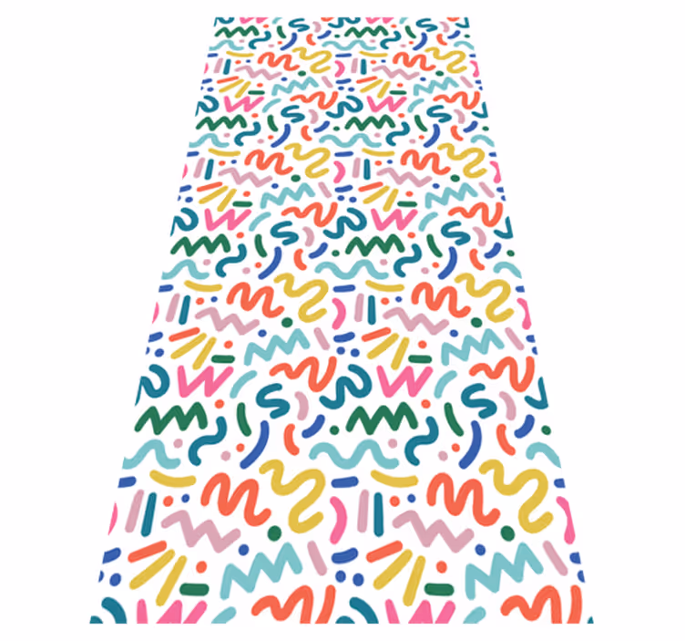 Alfombra vinílica textura formas abstractas de color - TenVinilo