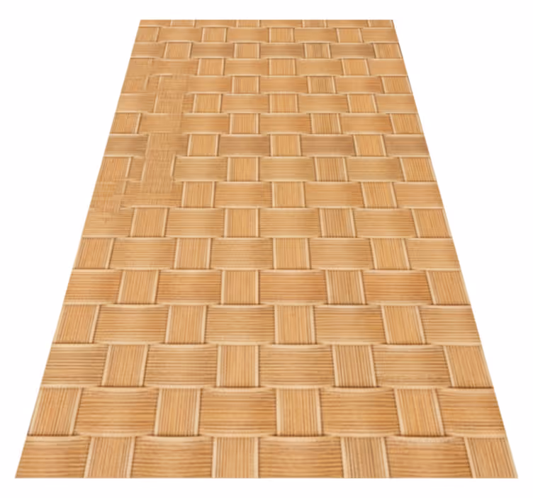 Alfombra vinílica textura patrón de mimbre natural - TenVinilo