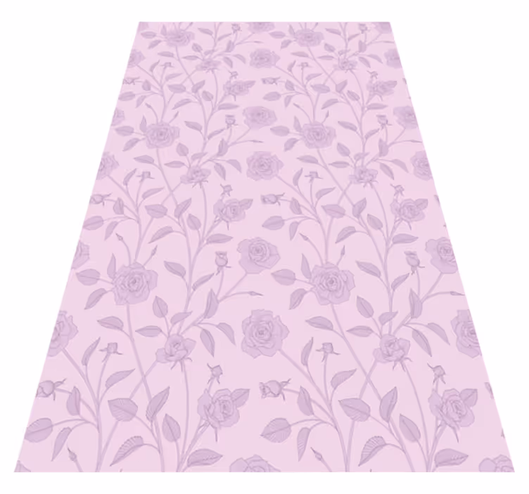 Alfombra vinílica vintage rosas vintage en óleo - TenVinilo