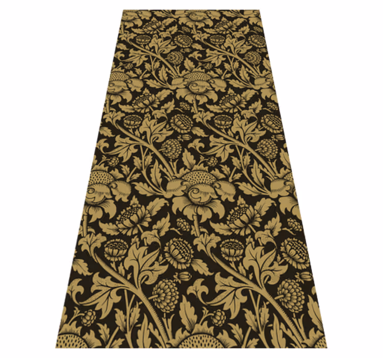 Alfombra vinílica vintage de estampado floral francés - TenVinilo