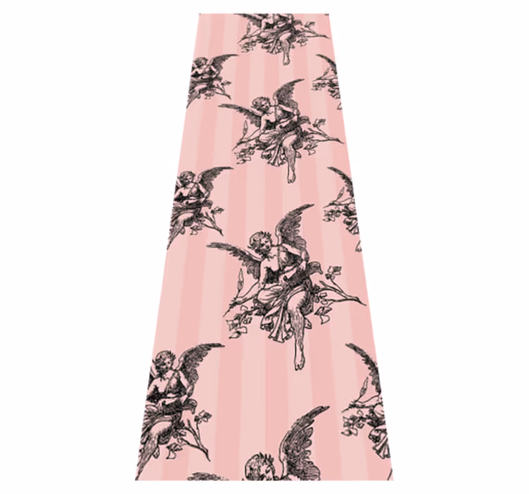Alfombra vinílica vintage diseño de patrón toile jouy - TenVinilo