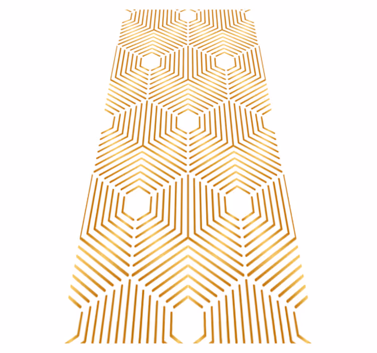 Alfombra vinílica vintage estilo decorativo cuadrados dorados - TenVinilo
