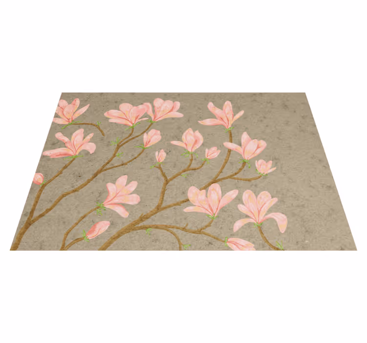 Alfombra vinílica vintage estilo magnolia - TenVinilo