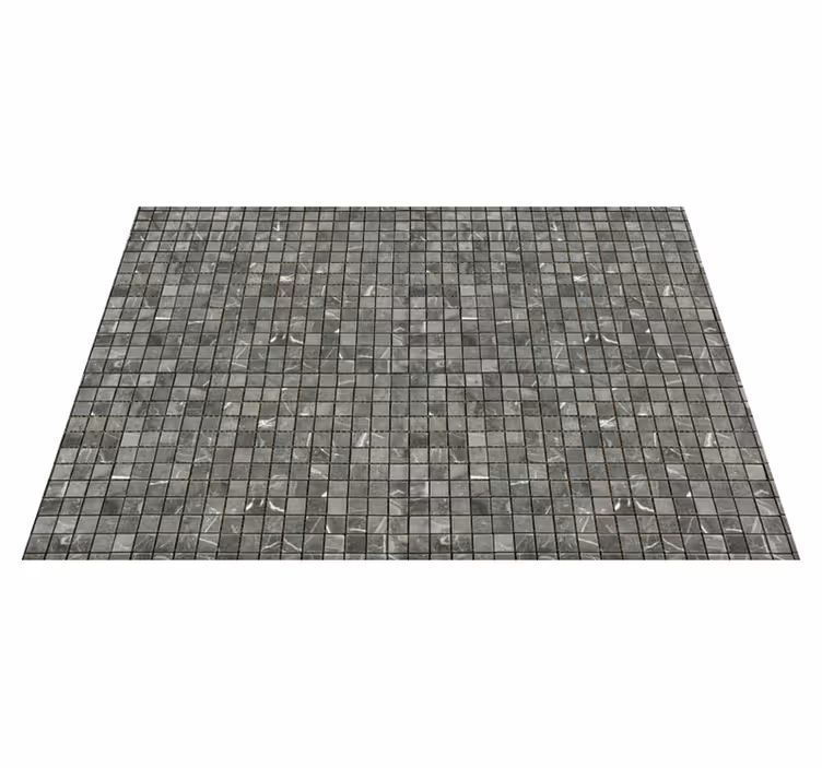 Alfombra vinílica textura azulejos negros - TenVinilo