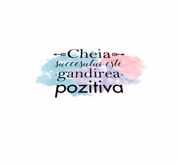 Alfombra vinílica frase la clave del éxito es pensar positivo - TenVinilo