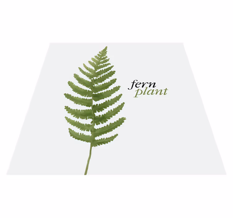 Alfombra vinílica frase planta helecho estilo minimalista - TenVinilo