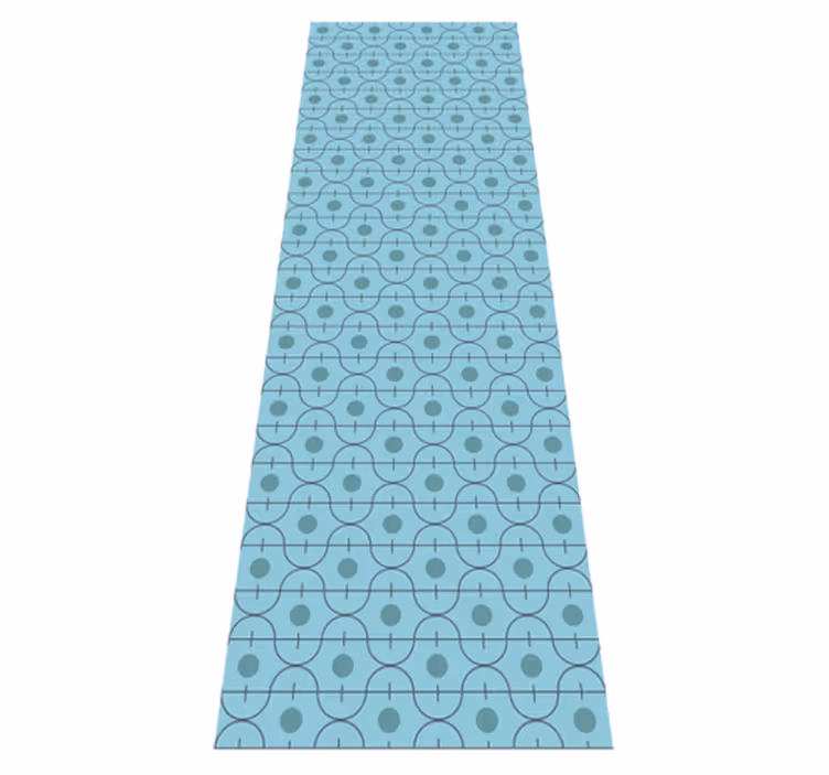 Alfombra vinílica textura patrón japonés geométrico azul - TenVinilo